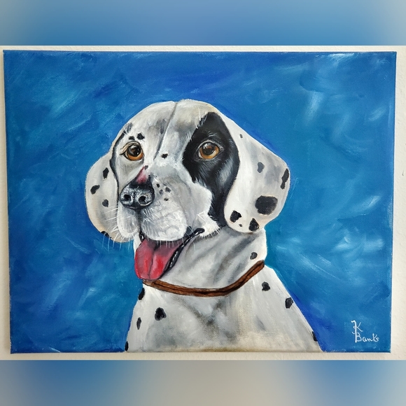 Original Oil Painting 11 x 14 Dalmatian - Picture 1 of 1